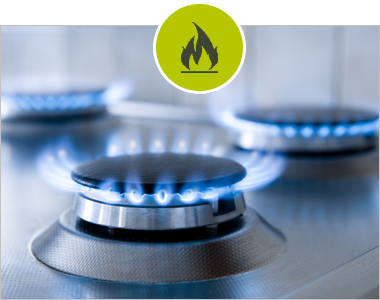 Brûleurs de gaz en fonctionnement - sécurité assurée grâce au Diagnostic Gaz Guadeloupe.